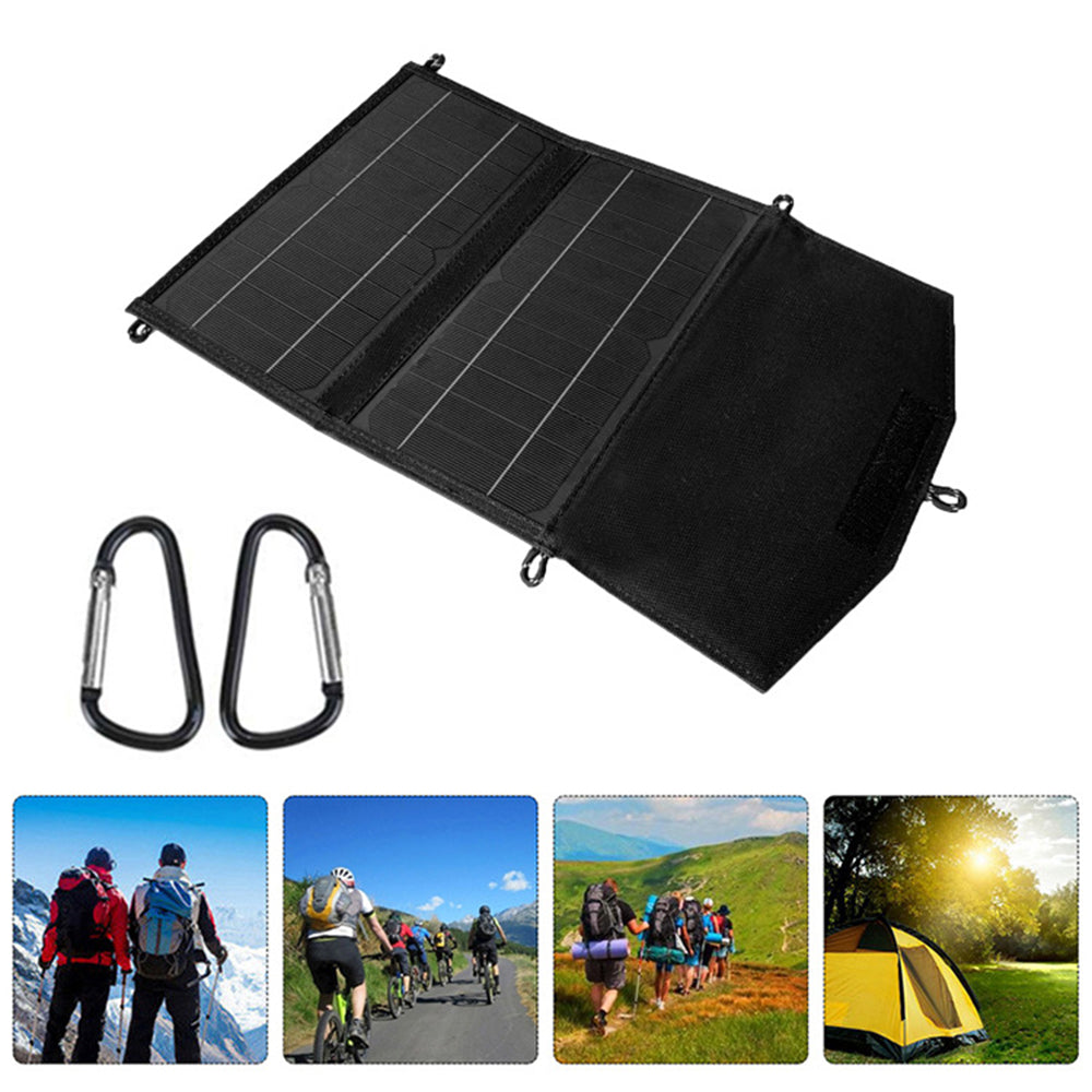 Dual USB Outputs Solar Panel Monocrystalline Silicon 15W Charger Folding Bag for Hiking Camping Dual USB Outputs Solar Panel Monocrystalline Silicon 15W Charger Folding Bag for Hiking Camping